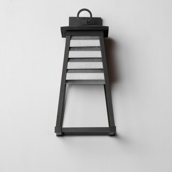 Maxim 40634WZBK One Light Outdoor Wall Sconce, Weathered Zinc/Black