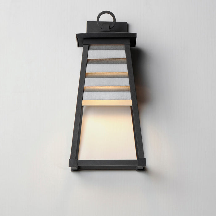 Maxim 40634WZBK One Light Outdoor Wall Sconce, Weathered Zinc/Black