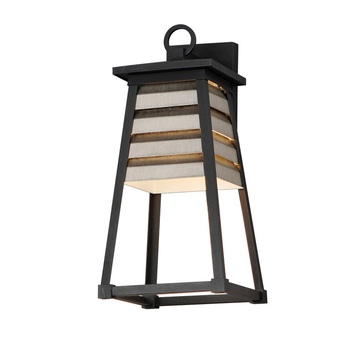 Maxim 40634WZBK One Light Outdoor Wall Sconce, Weathered Zinc/Black