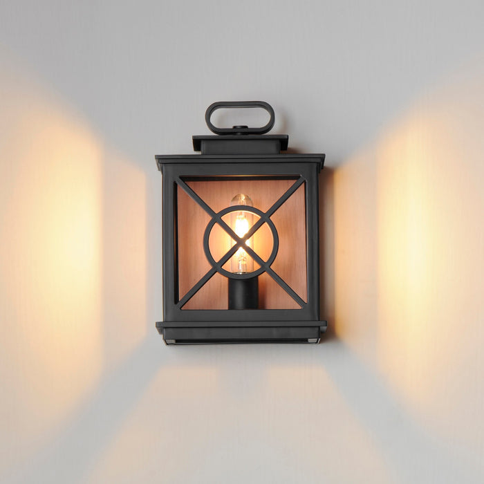 Maxim 40802CLACPBK One Light Outdoor Wall Sconce, Black/Aged Copper