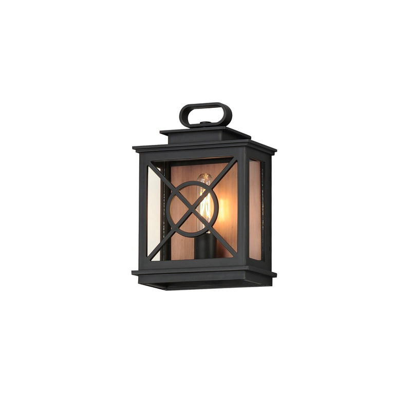Maxim 40802CLACPBK One Light Outdoor Wall Sconce, Black/Aged Copper