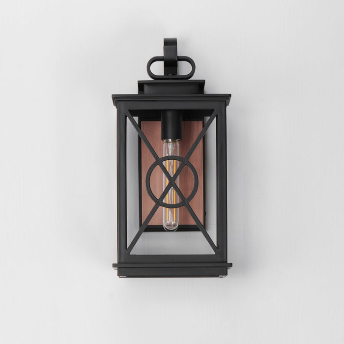 Maxim 40804CLACPBK One Light Outdoor Wall Sconce, Black/Aged Copper
