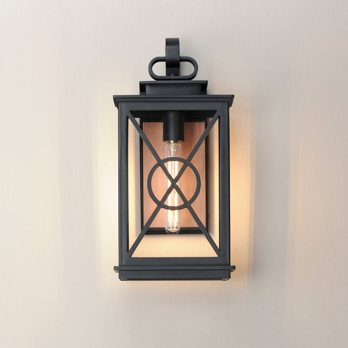 Maxim 40804CLACPBK One Light Outdoor Wall Sconce, Black/Aged Copper