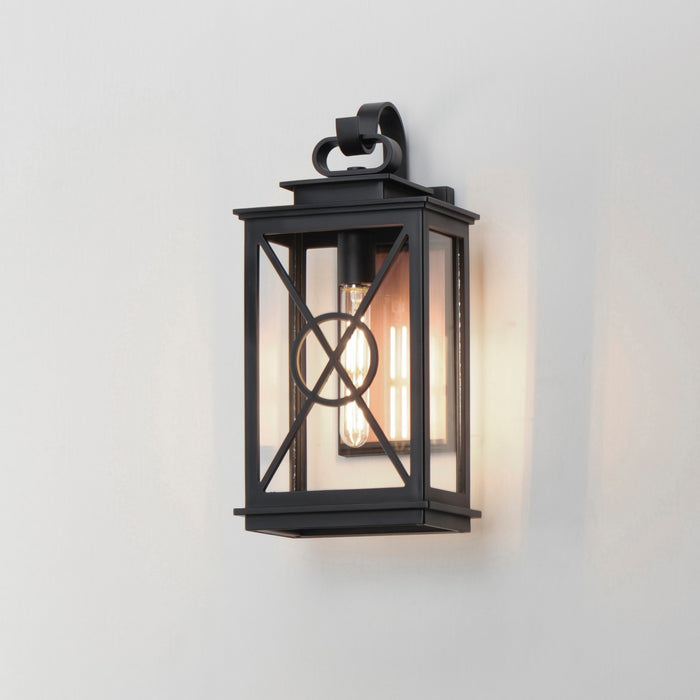 Maxim 40804CLACPBK One Light Outdoor Wall Sconce, Black/Aged Copper