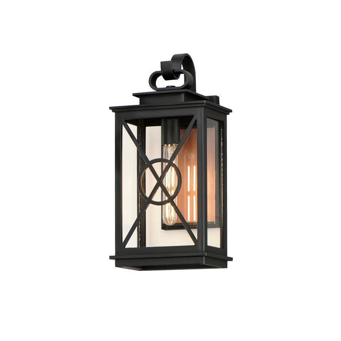 Maxim 40804CLACPBK One Light Outdoor Wall Sconce, Black/Aged Copper