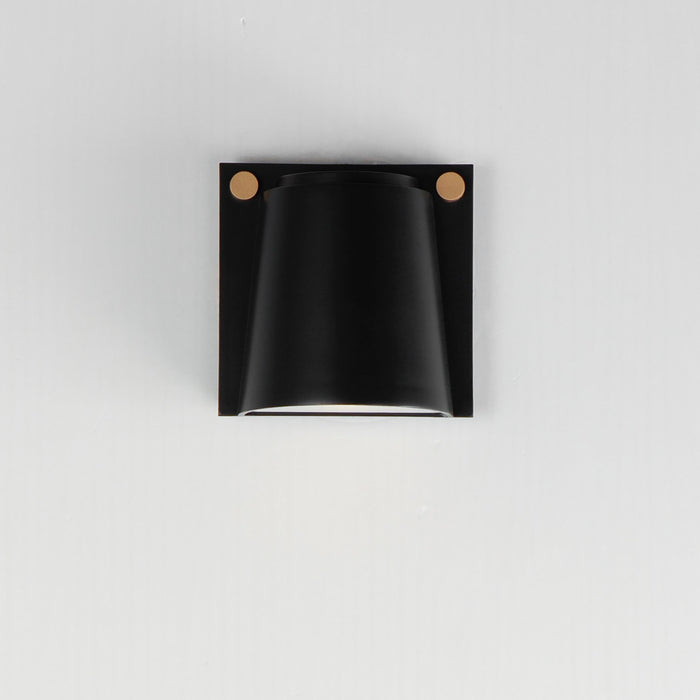 Maxim 42120BKAB LED Outdoor Wall Sconce, Black / Antique Brass