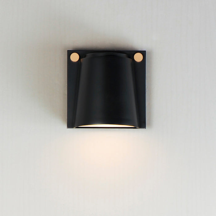 Maxim 42120BKAB LED Outdoor Wall Sconce, Black / Antique Brass