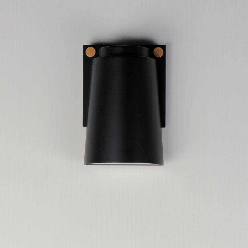 Maxim 42122BKAB LED Outdoor Wall Sconce, Black / Antique Brass