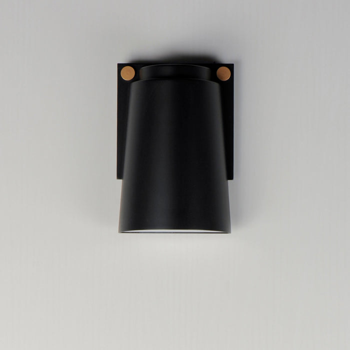 Maxim 42122BKAB LED Outdoor Wall Sconce, Black / Antique Brass