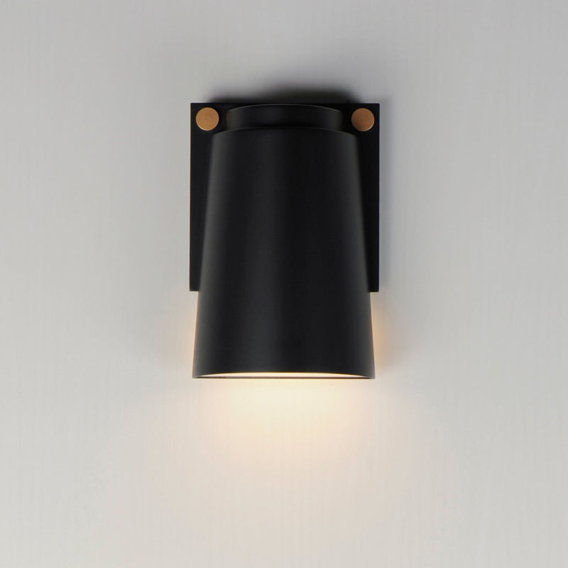 Maxim 42122BKAB LED Outdoor Wall Sconce, Black / Antique Brass
