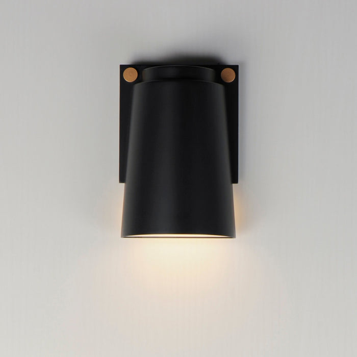 Maxim 42122BKAB LED Outdoor Wall Sconce, Black / Antique Brass