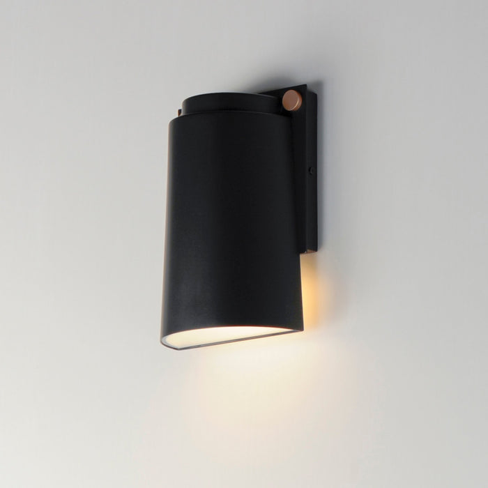 Maxim 42122BKAB LED Outdoor Wall Sconce, Black / Antique Brass