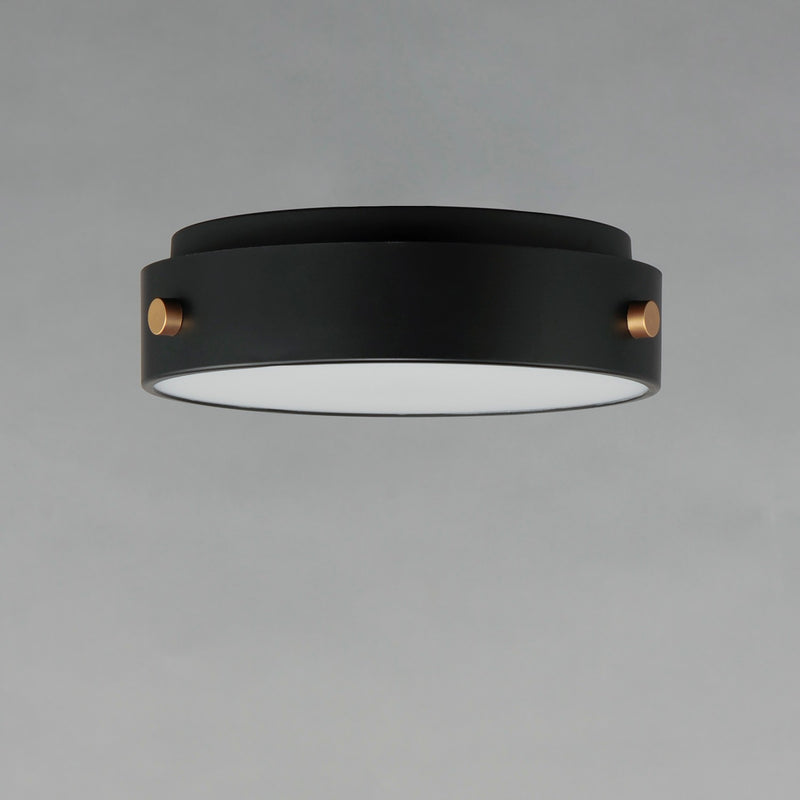 Maxim 42129BKAB LED Flush Mount, Black / Antique Brass