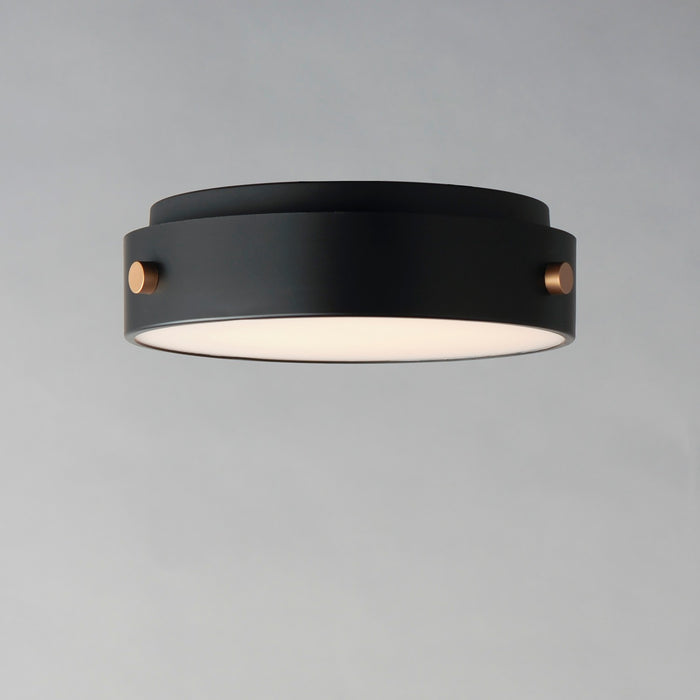 Maxim 42129BKAB LED Flush Mount, Black / Antique Brass