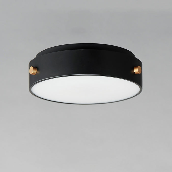 Maxim 42129BKAB LED Flush Mount, Black / Antique Brass