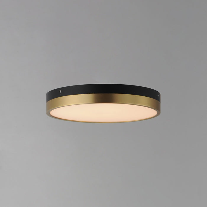Maxim 59702WTBKAB LED Flush Mount, Black / Antique Brass