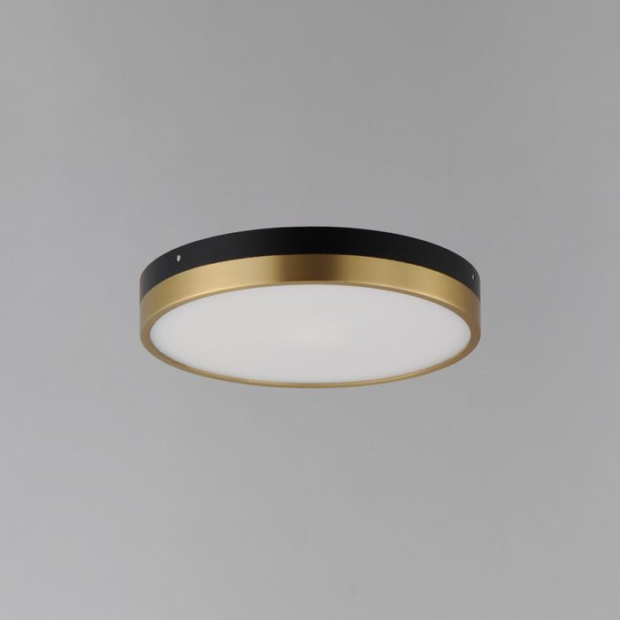 Maxim 59702WTBKAB LED Flush Mount, Black / Antique Brass