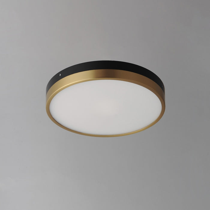 Maxim 59702WTBKAB LED Flush Mount, Black / Antique Brass
