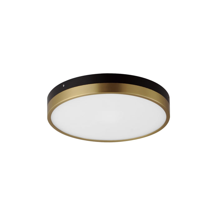 Maxim 59702WTBKAB LED Flush Mount, Black / Antique Brass