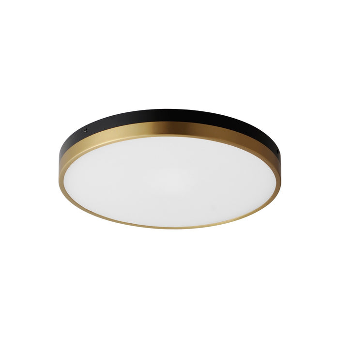 Maxim 59704WTBKAB LED Flush Mount, Black / Antique Brass