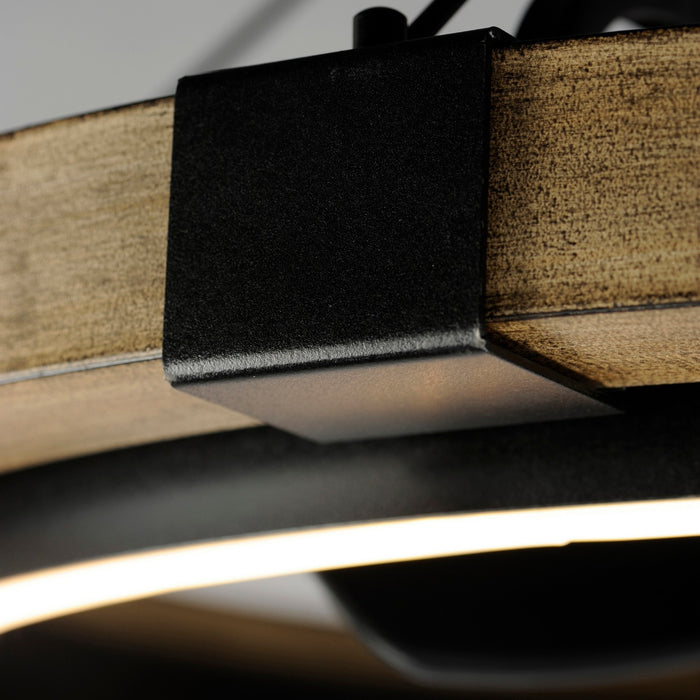 Maxim 61011DWBK LED Fandelight, Driftwood / Black