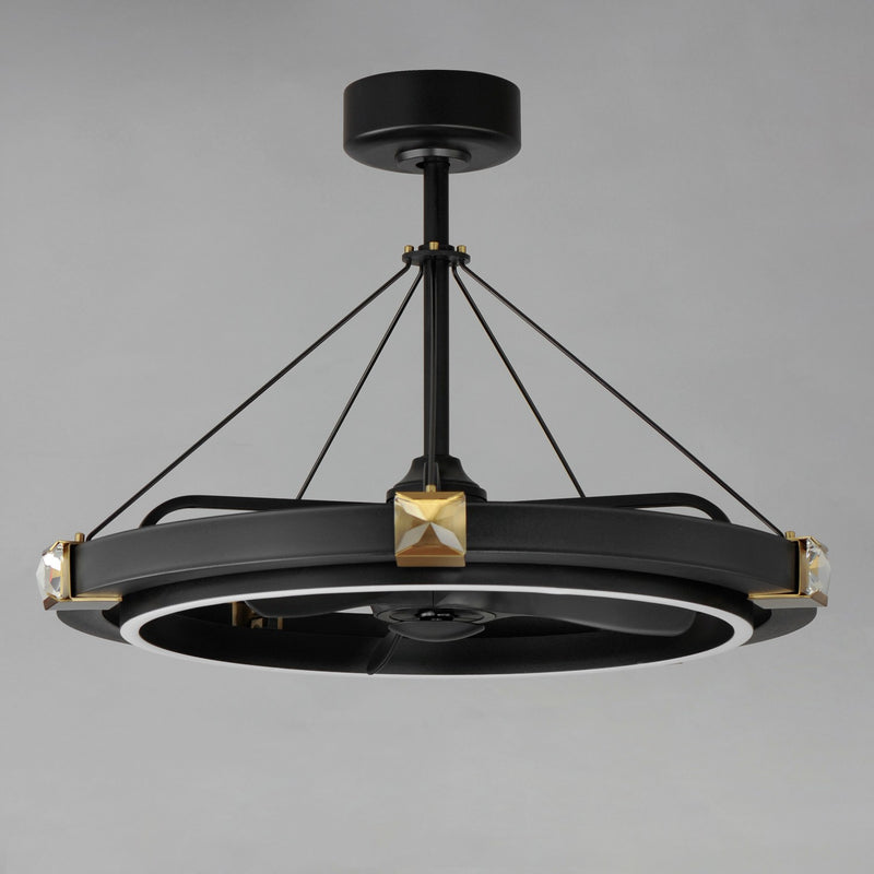 Maxim 61019BCBKGLD LED Fandelight, Black / Gold