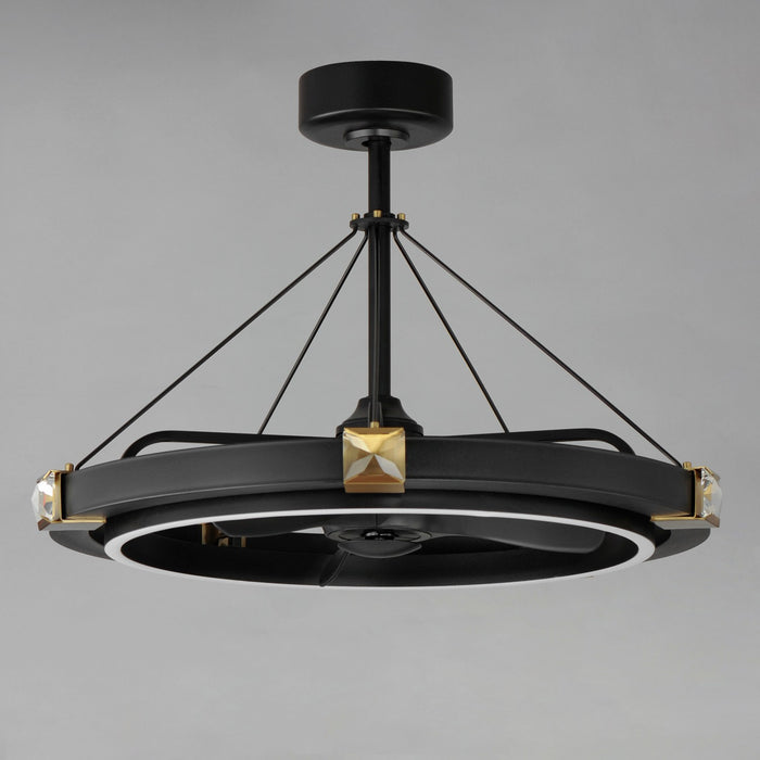 Maxim 61019BCBKGLD LED Fandelight, Black / Gold