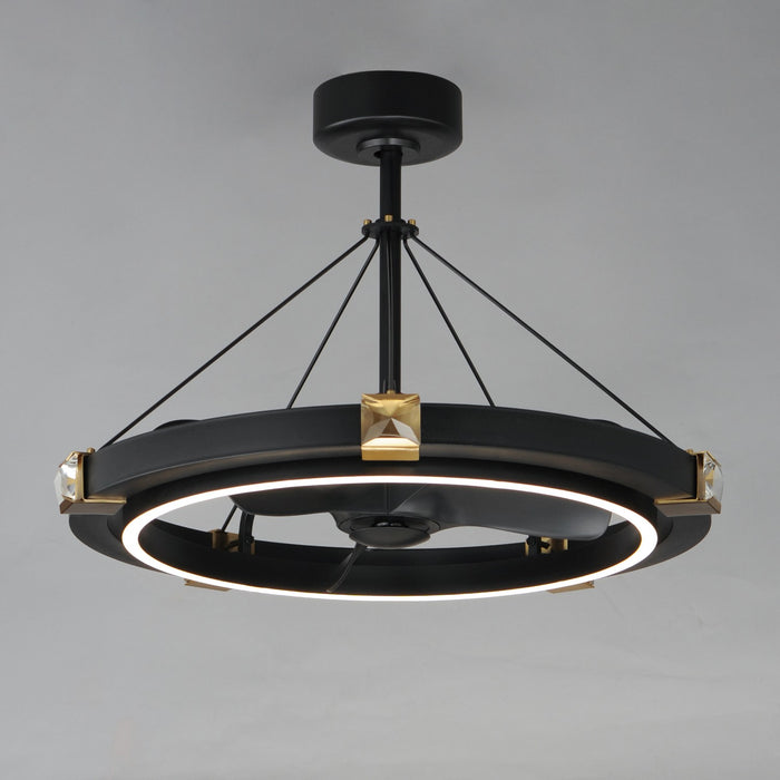 Maxim 61019BCBKGLD LED Fandelight, Black / Gold