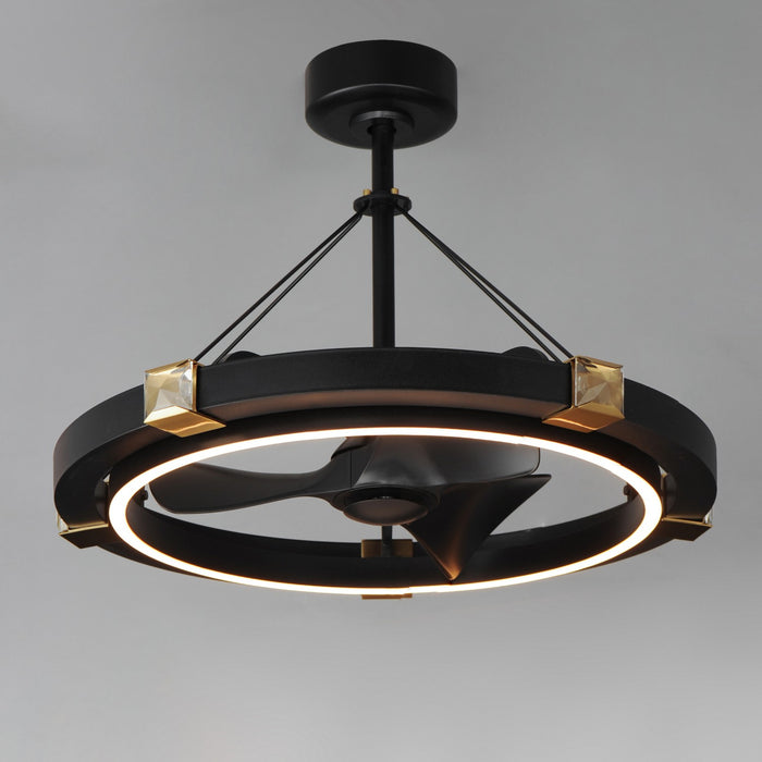 Maxim 61019BCBKGLD LED Fandelight, Black / Gold