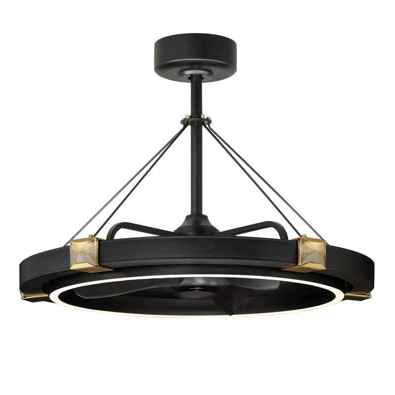 Maxim 61019BCBKGLD LED Fandelight, Black / Gold
