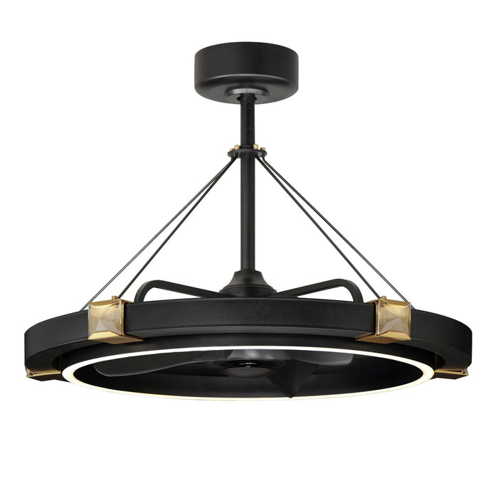 Maxim 61019BCBKGLD LED Fandelight, Black / Gold