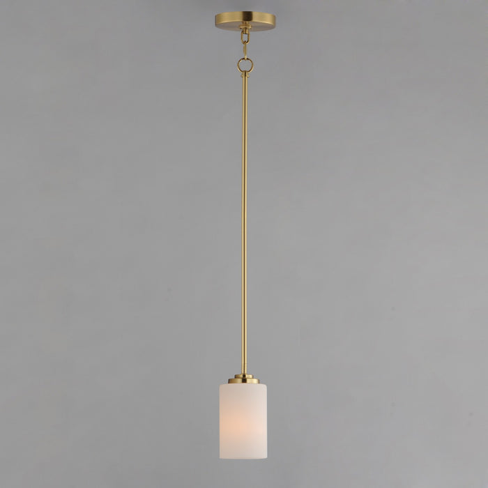 Maxim 90030SWSBR One Light Mini Pendant, Satin Brass