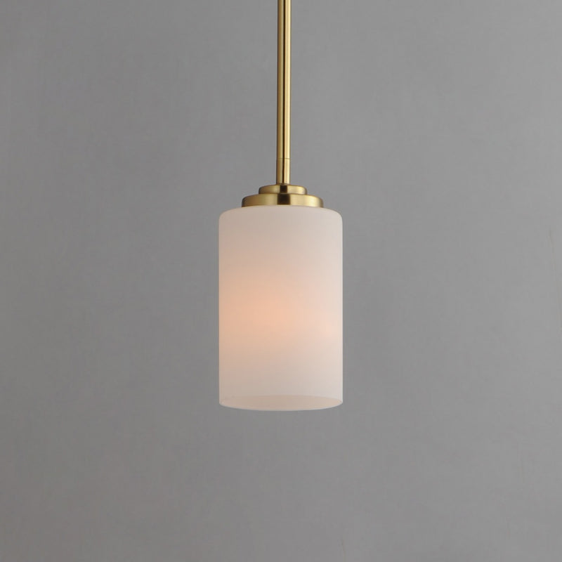 Maxim 90030SWSBR One Light Mini Pendant, Satin Brass