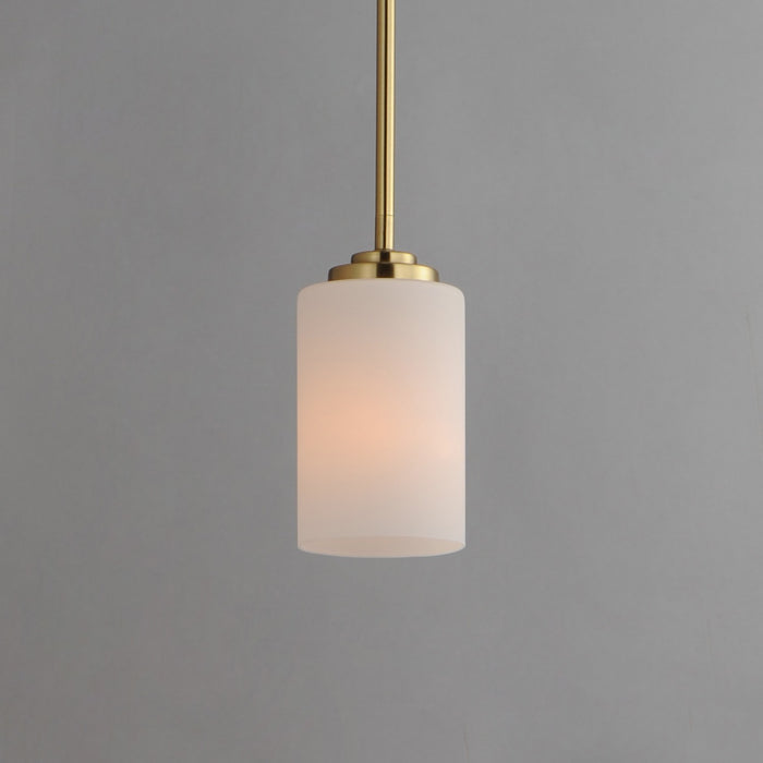 Maxim 90030SWSBR One Light Mini Pendant, Satin Brass