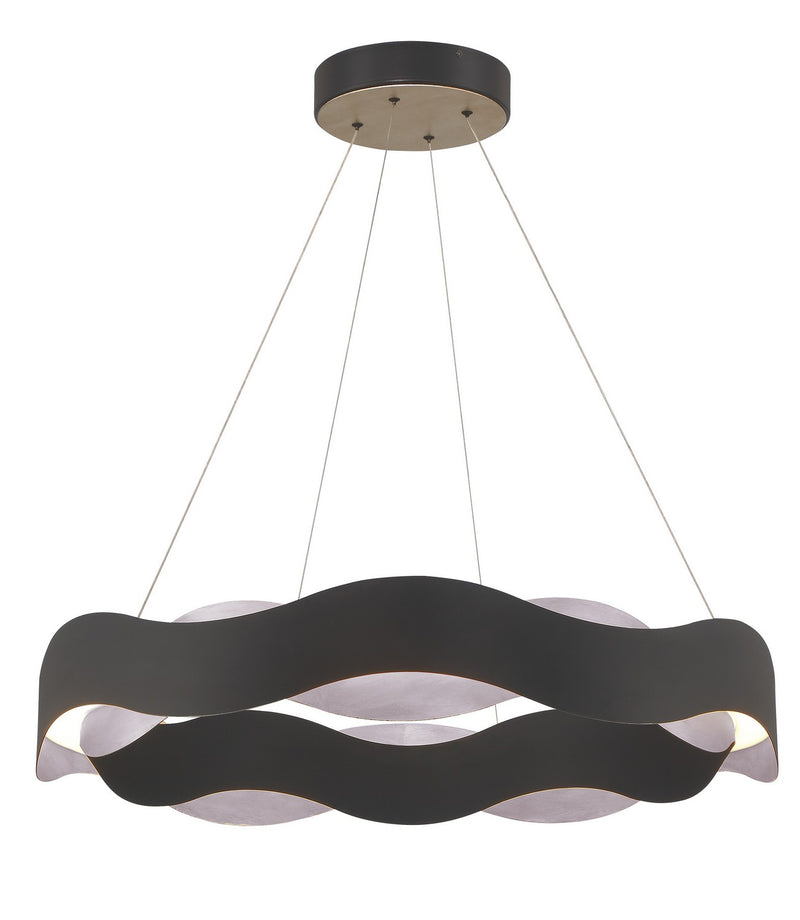 Eurofase 31384-021 LED Chandelier, Silver-Black
