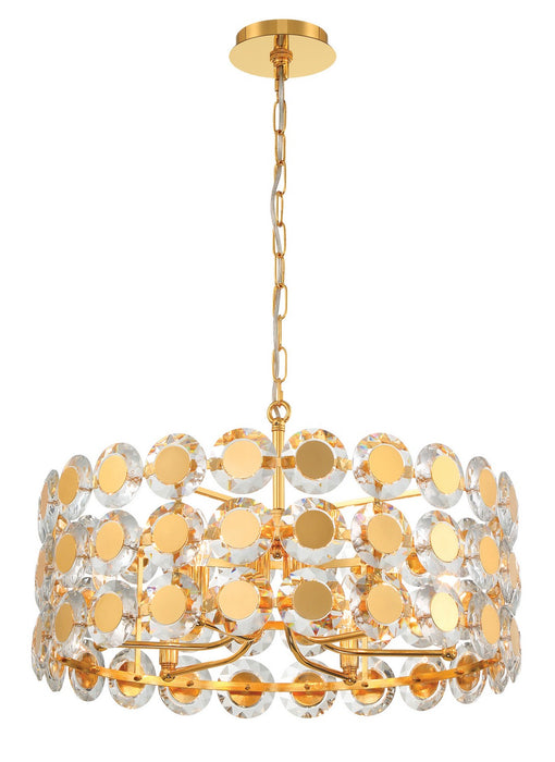 Eurofase 44285-026 Six Light Pendant, Gold