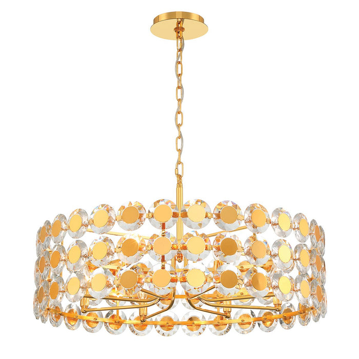 Eurofase 44286-025 Eight Light Pendant, Gold