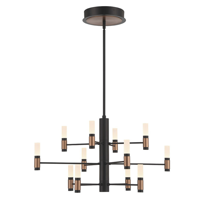 Eurofase 46353-016 LED Chandelier, Brass-Black
