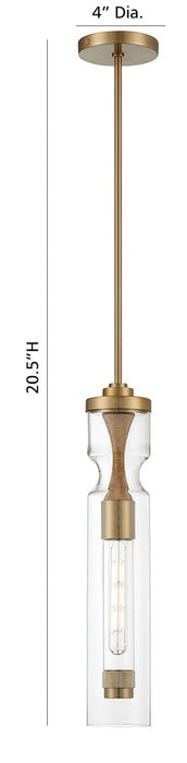 Eurofase 46430-014 One Light Pendant, Gold