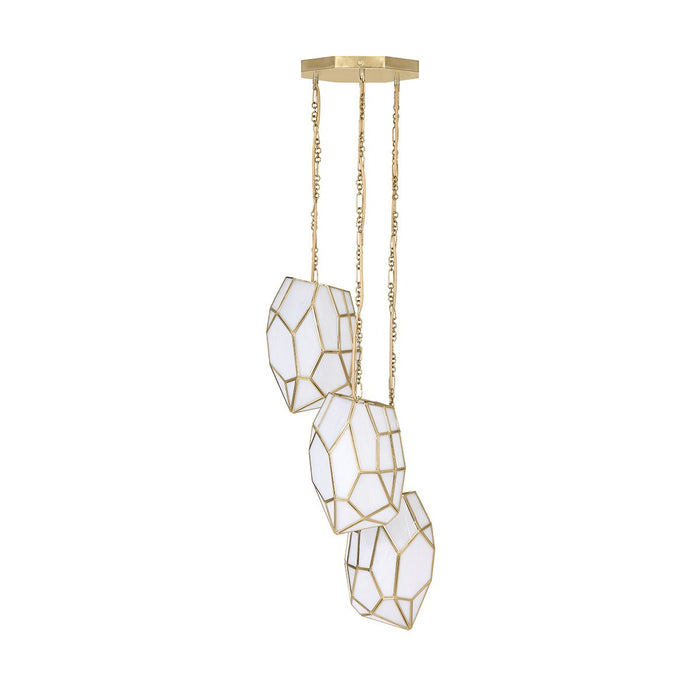 Eurofase 46464-019 Three Light Pendant, Brass