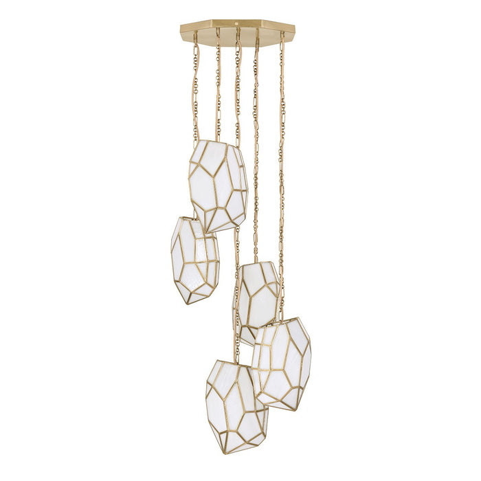 Eurofase 46465-016 Five Light Pendant, Brass
