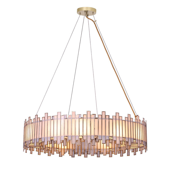 Eurofase 46467-010 12 Light Chandelier, Brass