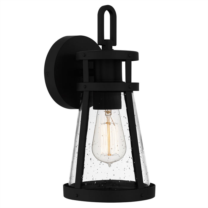 Quoizel BAB8406MBK One Light Outdoor Wall Mount, Matte Black