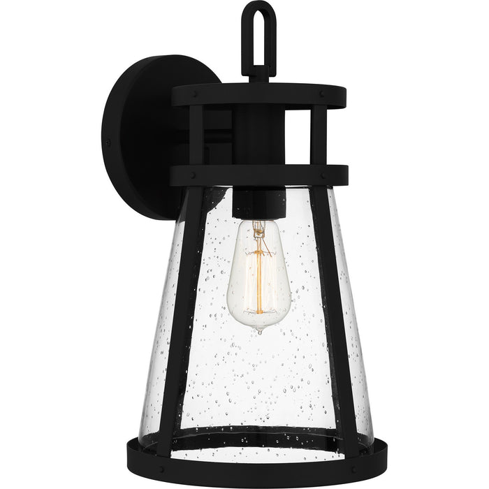 Quoizel BAB8409MBK One Light Outdoor Wall Mount, Matte Black