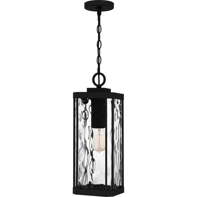 Quoizel BCR1907MBK One Light Outdoor Hanging Lantern, Matte Black