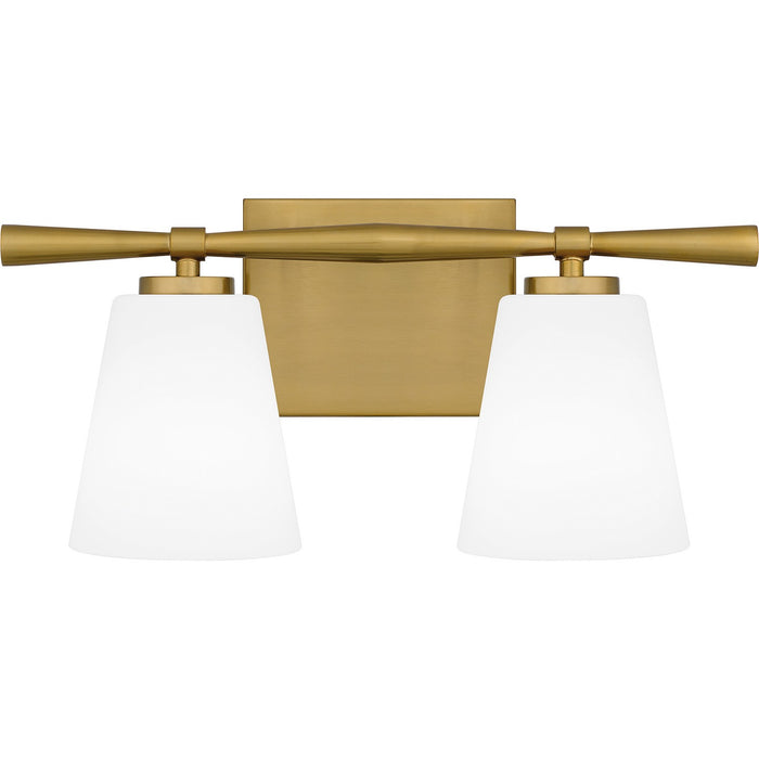 Quoizel BID8616AB Two Light Bath, Aged Brass