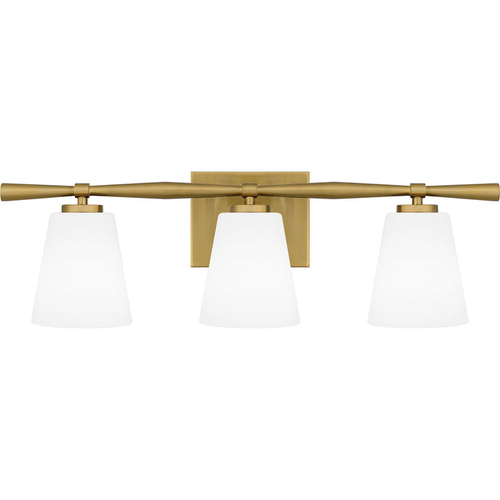 Quoizel BID8623AB Three Light Bath, Aged Brass