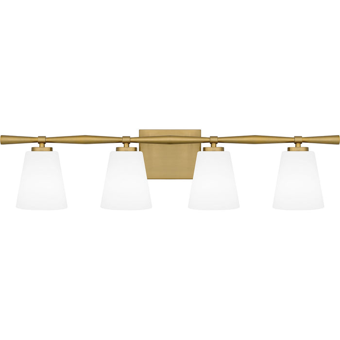 Quoizel BID8631AB Four Light Bath, Aged Brass