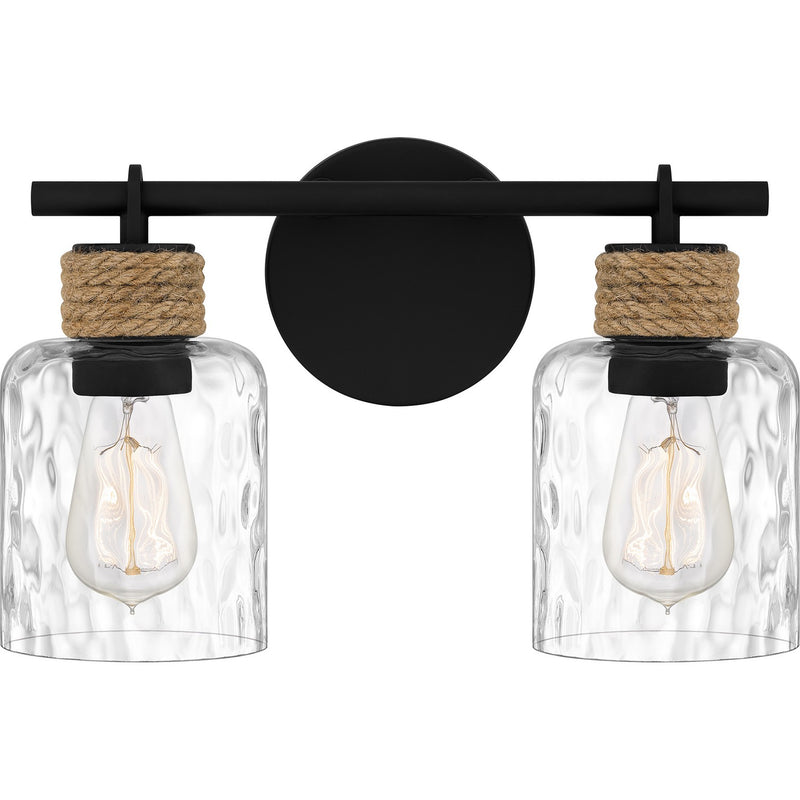 Quoizel BTC8614MBK Two Light Bath, Matte Black
