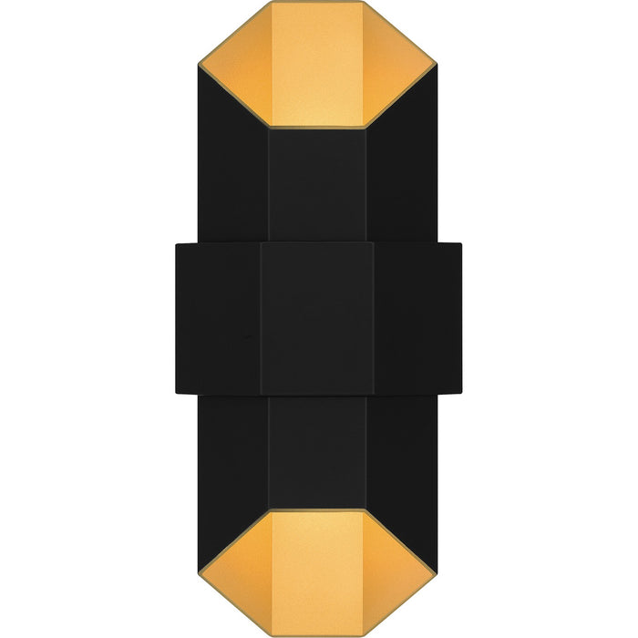 Quoizel CHS8307MBKG LED Outdoor Wall Mount, Matte Black Gold